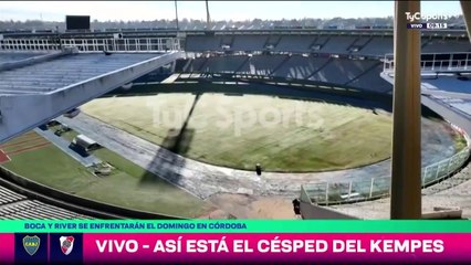 Así luce el césped del estadio Mario Alberto Kempes a días del superclásico