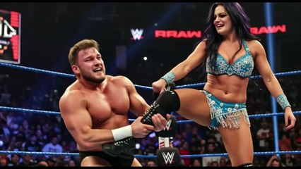 Female Bodybuilder vs men mixed wrestling.