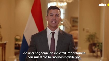 Conferencia de prensa de Santiago Peña sobre Itaipú