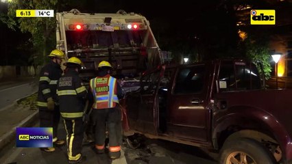 Avenida Mcal. López: Murió tras chocar contra camión basurero