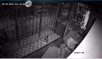 Ladrón ingresa a la pizzería Dafana de Luque para robar cervezas