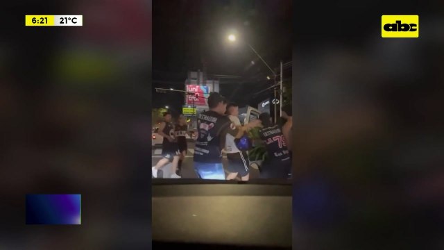 Video: Cae un presunto barra brava agresor