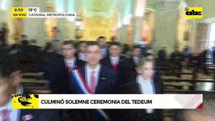 Video: Esto dijo Santiago Peña al término del tedeum en la Catedral de Asunción