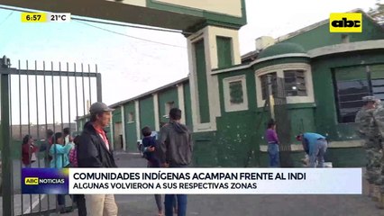 Comunidades indígenas siguen acampando frente al INDI