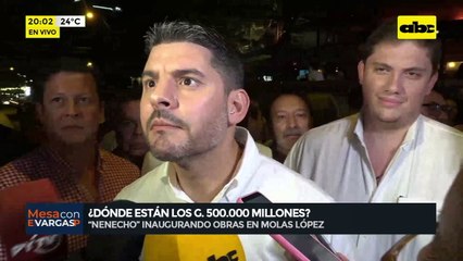 Bonos de Nenecho: “Nosotros invertimos en obras, un solo guaraní nosotros no hemos desviado’'