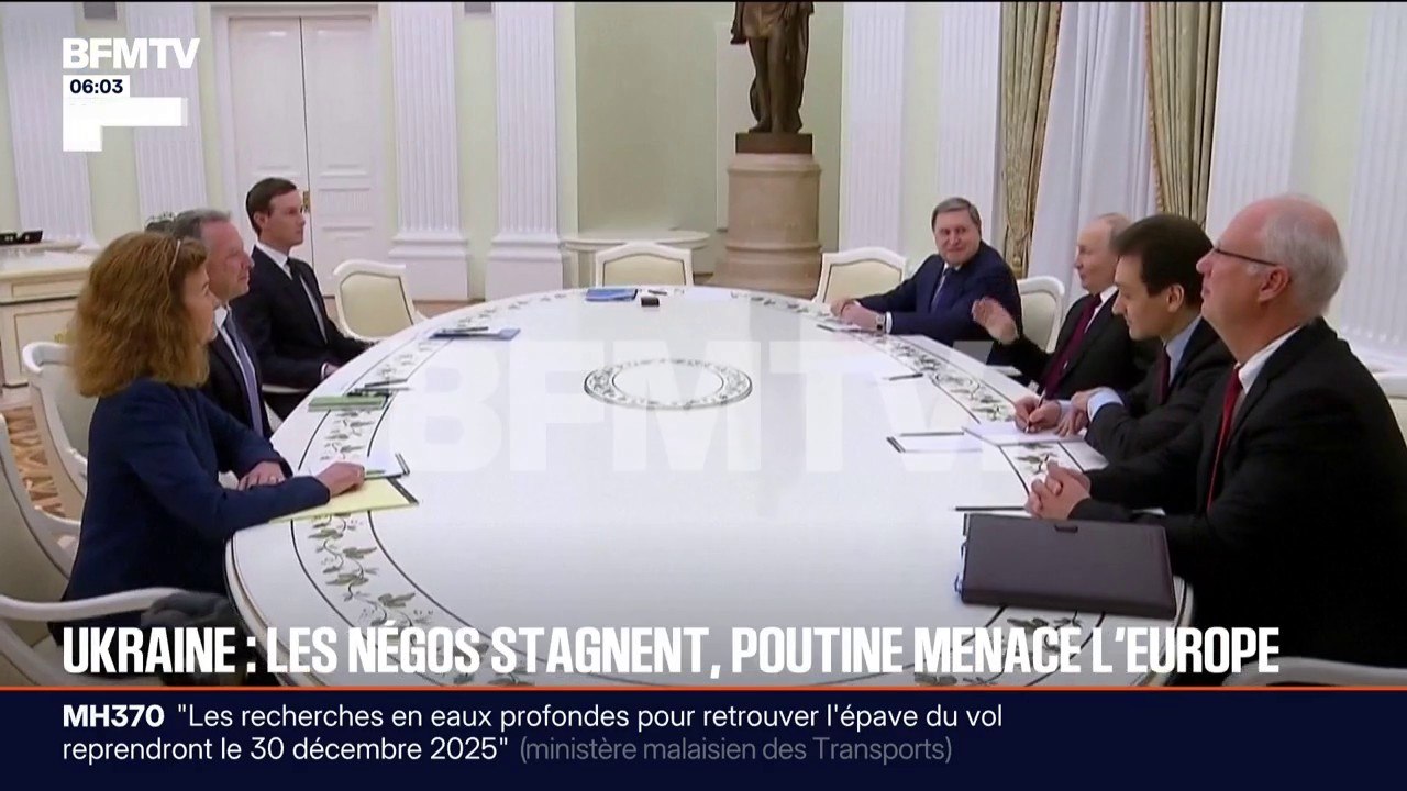 Guerre en Ukraine: "pas de compromis" trouvé entre Vladimir Poutine et la délégation américaine