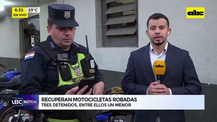 Video: Recuperan motos robadas tras operativo