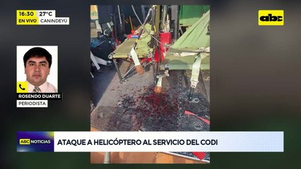 Video: criminales atacaron helicóptero militar en Brítez Cue, Canindeyú