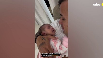 Derlis González conoció a su pequeña Kerly