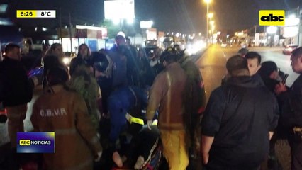 Video: Dos menores fueron atropellados al intentar cruzar la ruta Transchaco