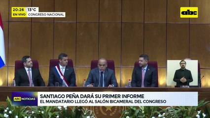 El primer informe de Santiago Peña al Congreso Nacional