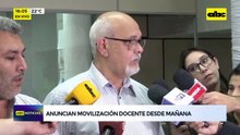 Video: anuncian movilización docente desde mañana