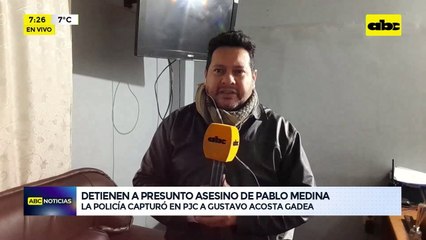 PJC: Detienen a uno de los presuntos implicados en el asesinato de Pablo Medina