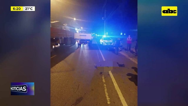 Luque: Motociclista murió arrollado por un camión
