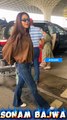 Bollywood Actress Sonam Bajwa Arrived at Airport for Traveling 🤓