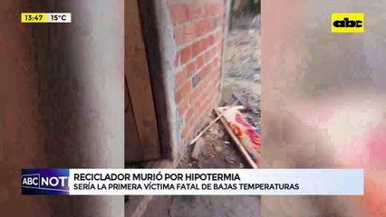 Hernandarias: reciclador murió por hipotermia