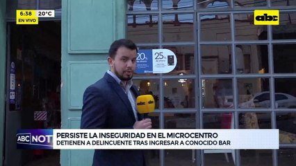 Inseguridad en el Microcentro: detienen a delincuente tras intentar robar