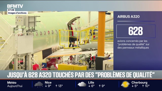 Airbus A320: jusqu'à 628 avions concernés par les problèmes de qualité sur des panneaux métalliques