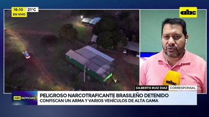 Capitán Bado: capturan a peligroso narcotraficante brasileño y confiscan un arma y vehículos de lujo