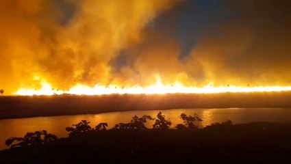 Incendio en parque Otuquis de Bolivia.