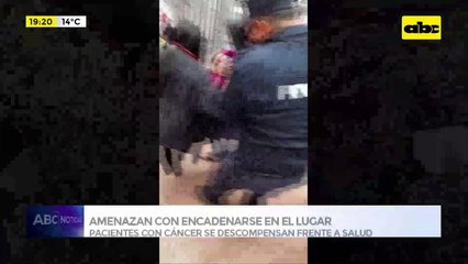 Video: pacientes oncológicos se descompensan frente al Ministerio de Salud