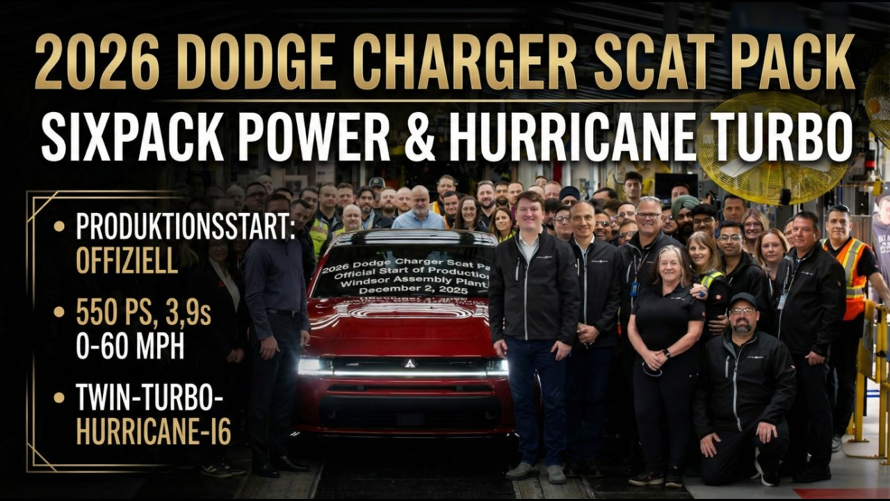 Serienstart: 2026 Dodge Charger Scat Pack mit SIXPACK-Power!
