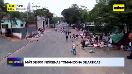 Avenida Artigas: indígenas acampan exigiendo respuestas de las autoridades