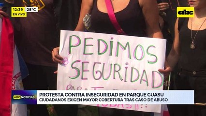 Abuso en Parque Guasu: corredores se manifiestan contra la inseguridad