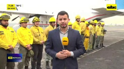 Video: Bomberos voluntarios van rumbo al Chaco para reforzar asistencia
