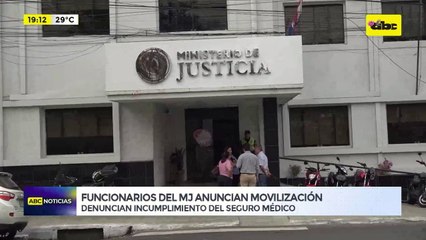 Video: funcionarios del MJ anuncian movilización por incumplimiento del seguro médico