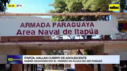 Itapúa: hallan cuerpo de adolescente desaparecido en el río Paraná