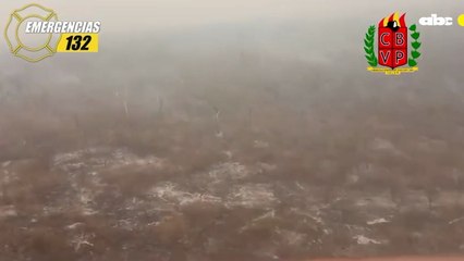Imágenes del incendio en el Chaco hoy