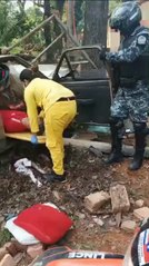 Huyó de la policía y terminó chocando contra una casa en Areguá