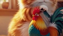 Cat Becomes a Rooster Stylist 😂🐔🐱