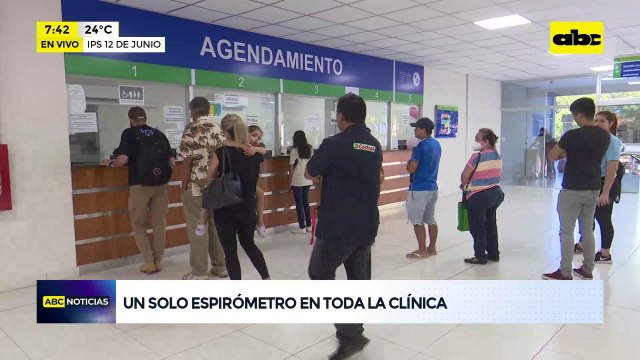 Clínica 12 de Junio: pacientes se quejan por pocos espirómetros