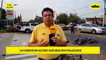Ñemby: Accidente deja dos muertos tras choque entre una motocicleta y un camión
