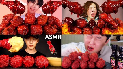 🔥 10X SPICY FRIED CHICKEN ASMR| ASMR NUCLEAR FRIED CHICKEN WITH HOT SAUCE