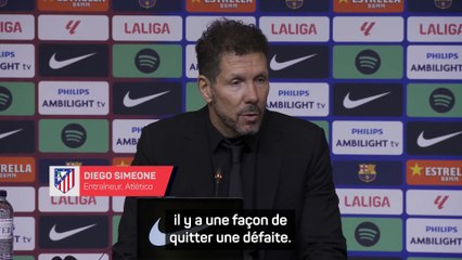 Simeone fier de son équipe malgré la défaite