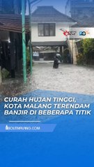 HUJAN LEBAT DISERTAI PETIR! SEJUMLAH TITIK DI KOTA MALANG MENDADAK TERENDAM BANJIR