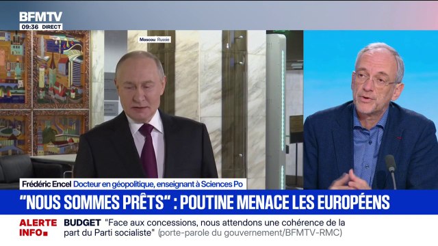 La menace ne coûte rien et peut rapporter gros : Frédéric Encel, docteur en géopolitique, interprète les propos de Vladimir Poutine qui se dit prêt à faire la guerre aux Européens