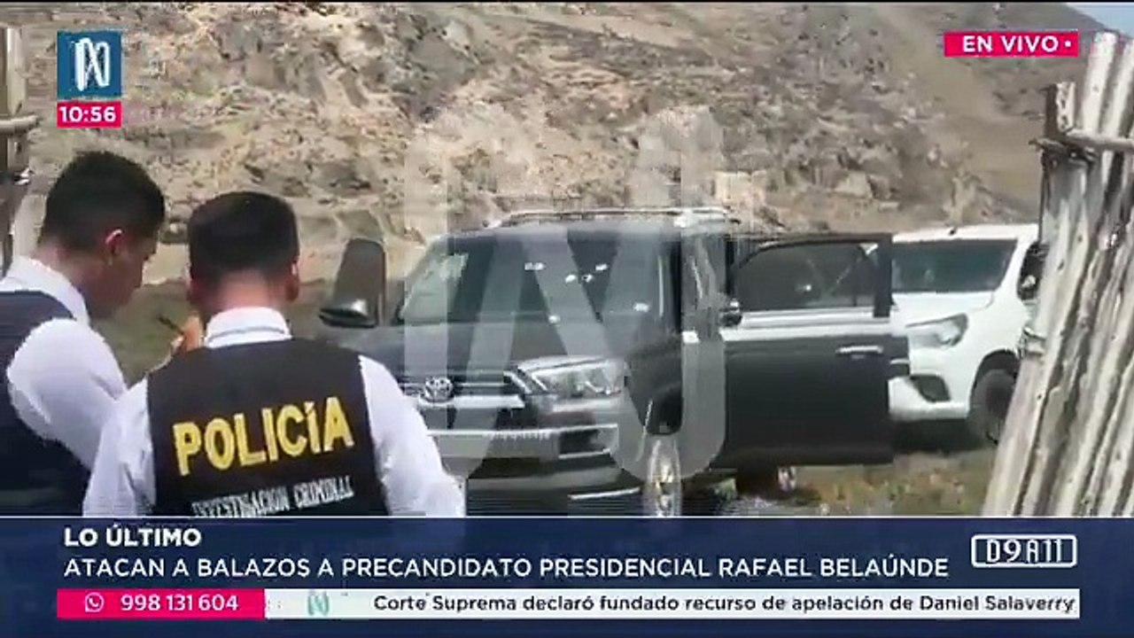 Pérou - Le candidat à la présidentielle d'avril prochain Rafael Belaunde a échappé à une attaque armée au sud de Lima: "Depuis une moto, des coups de feu ont été tirés"
