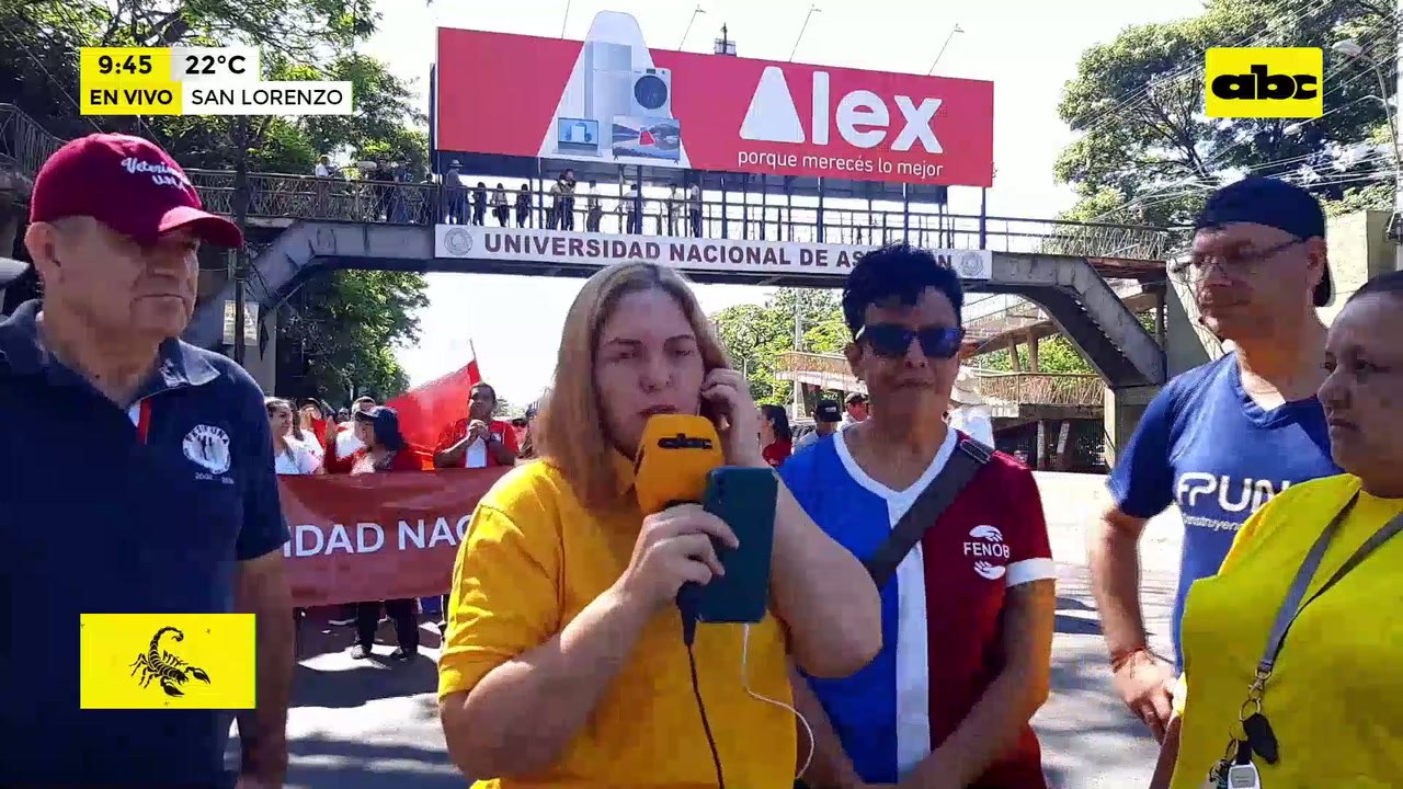 Jornada de protestas: funcionarios de la UNA reclaman recursos para sostener la educación superior