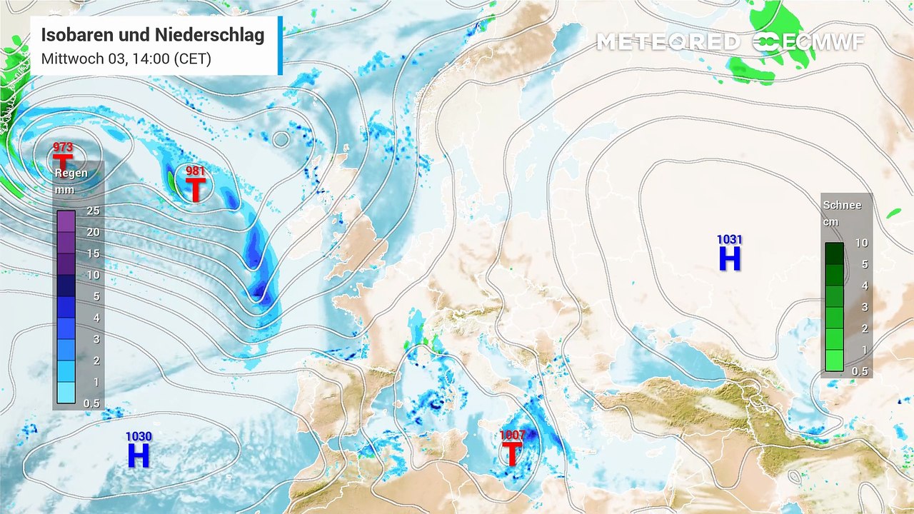 Tiefs erreichen Deutschland ab dem 2. Advent, es wird deutlich milder!