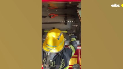 Asado a la estaca de los Bomberos de Asunción