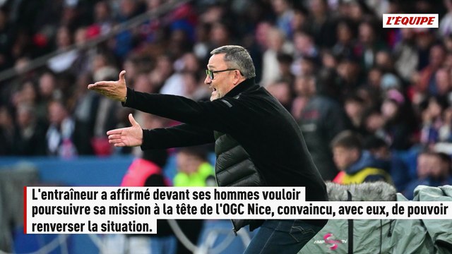 Franck Haise a informé ses joueurs : il souhaite rester à Nice - Foot - Ligue 1