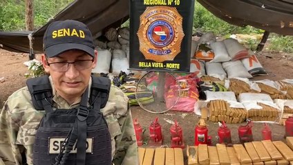 Destruyen más de 4 toneladas de marihuana en Amambay tras allanar centro de acopio clandestino