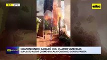 Video: Un hombre incendió su casa tras discusión con su pareja