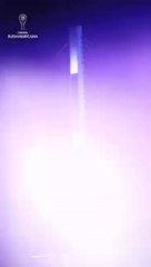 Puente Héroes del Chaco, iluminado con los colores de Racing