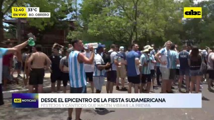 Barrio Obrero se tiñe de albiceleste y azul a horas de la gran final de la Sudamericana