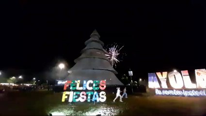 Habilitan gigantesco árbol navideño como atractivo turístico en Ayolas
